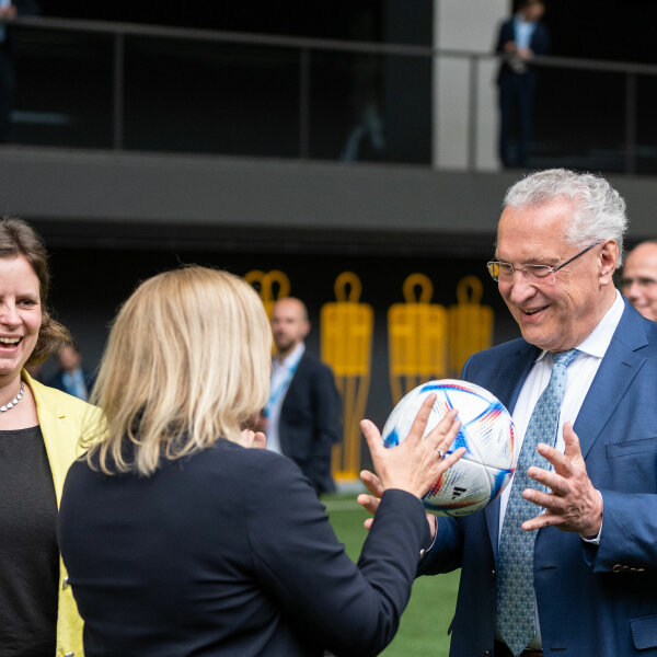 Sportministerkonferenz: Bundessportministerin Nancy Faeser und Bayerns Sportminister Joachim Herrmann