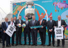 Präsentation des Logos der UEFA EURO 2020 Host City München, u.a. mit Sportminister Joachim Herrmann, Oberbürgermeister Dieter Reiter und DFB-Präsident Reinhard Grindel