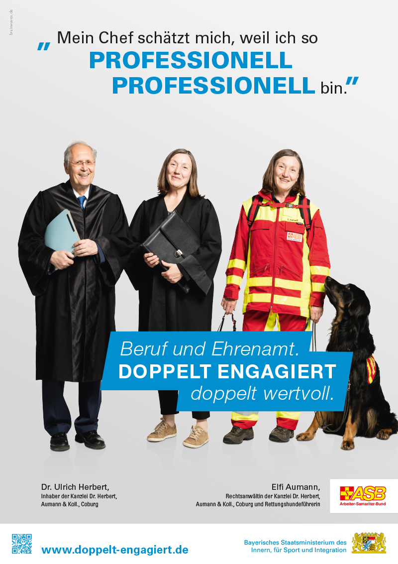 Doppelt Engagiert Plakat A1 Hoch Asb