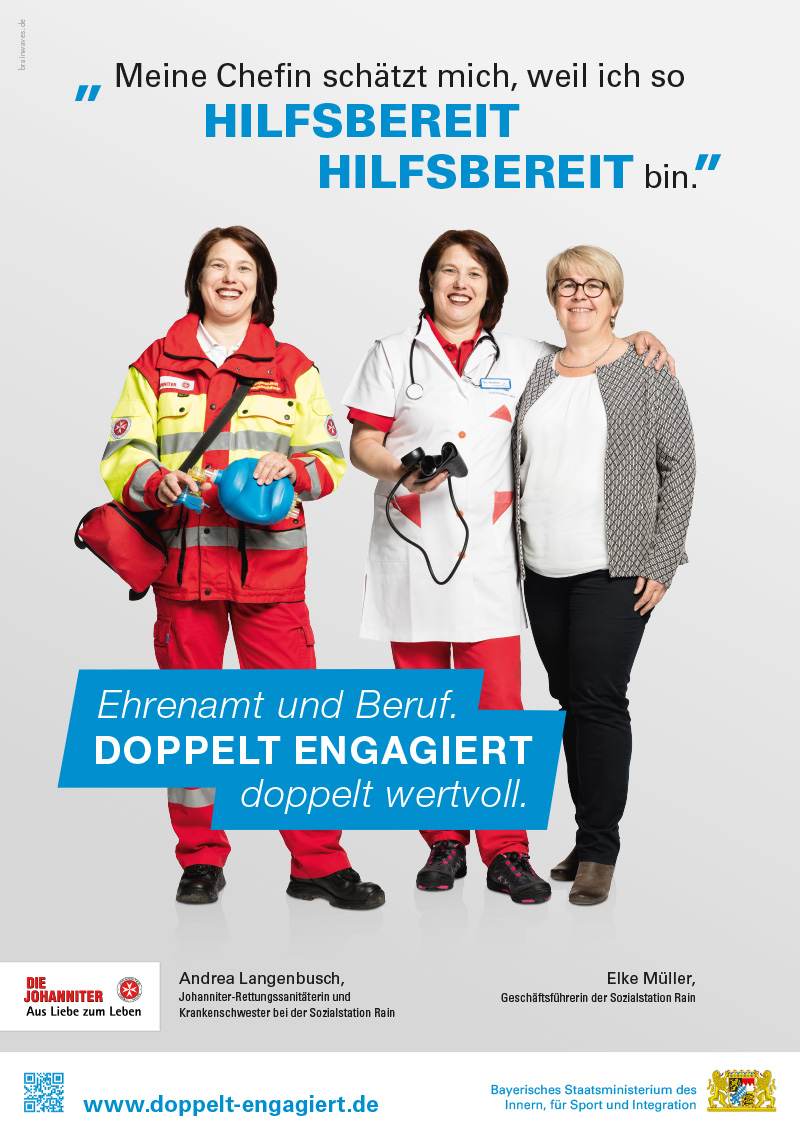 Doppelt Engagiert Plakat A1 Hoch Johanniter