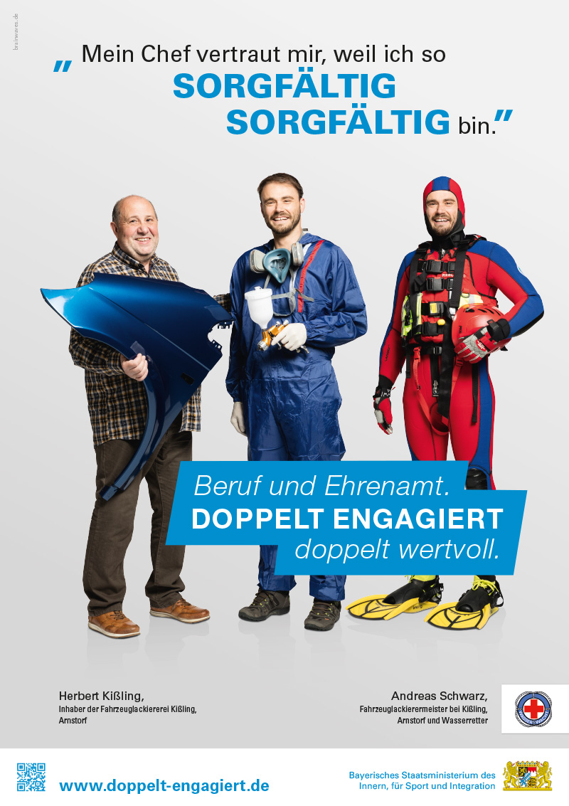 Doppelt Engagiert Plakat A1 Hoch Ww