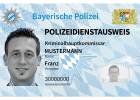 Polizeidienstausweis Mann Vorderseite