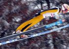 Skispringer Josef Lechner beim Wettkampf, 1. Platz im Deutschlandpokal